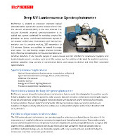 Technical Data sheet describing VUV Universal Spectrometer