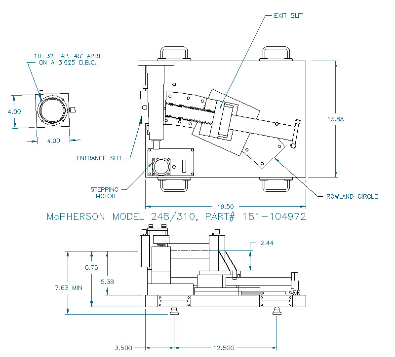 McPherson Model 248/310 Grazing Incidence Monochromator