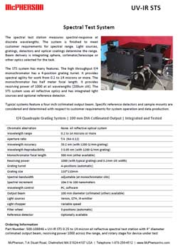 specification and description of the spectral test station system